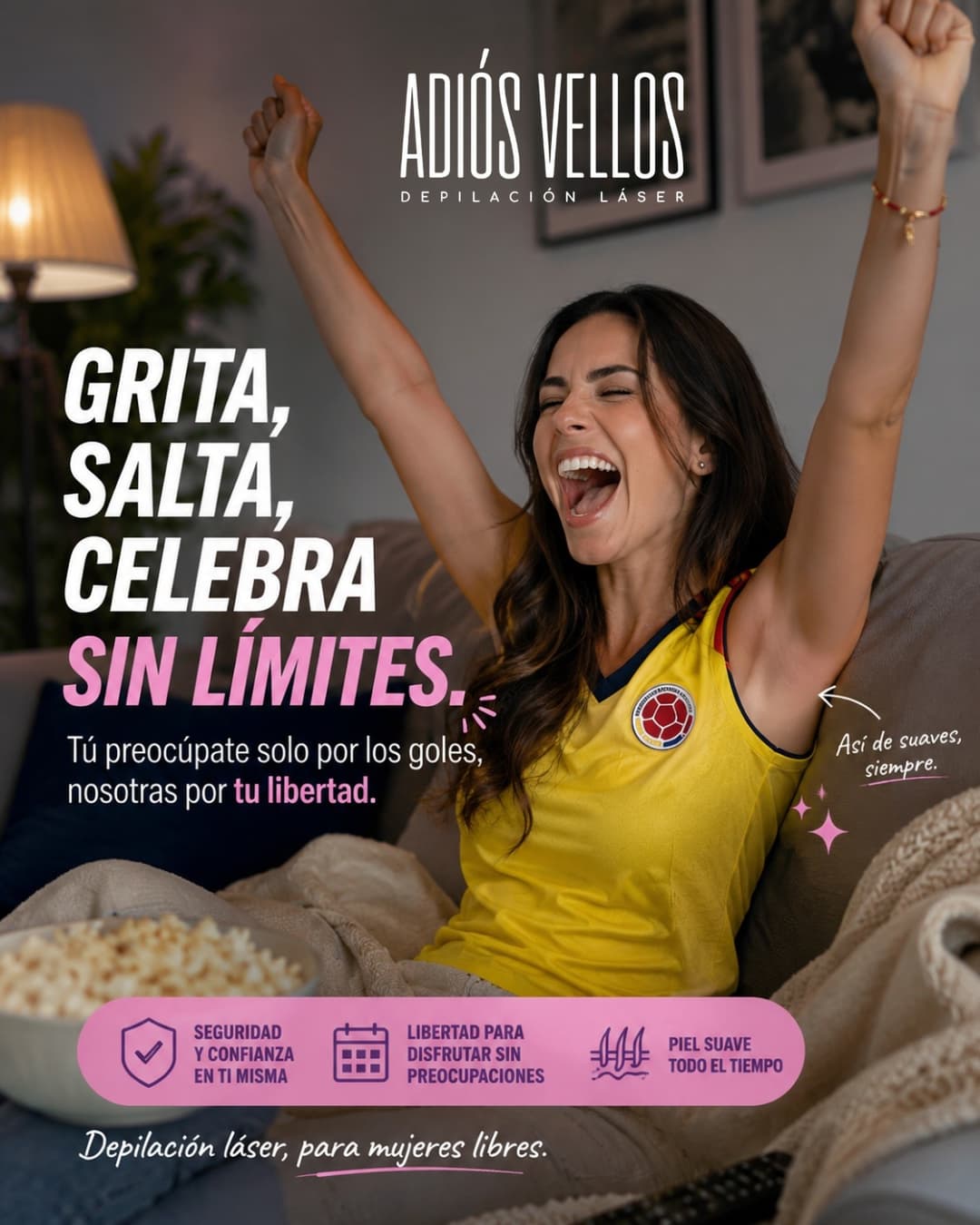 Adiós Vellos · depilación láser de diodo en Cúcuta e Ibagué — publicación 1 de Instagram