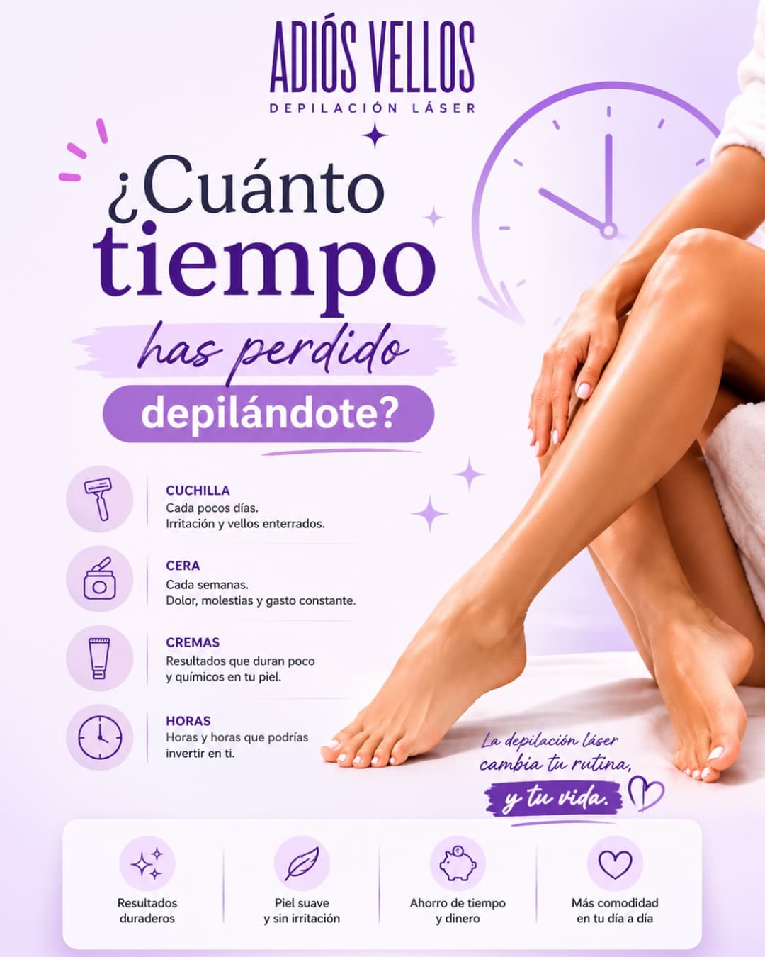 Adiós Vellos · depilación láser de diodo en Cúcuta e Ibagué — publicación 3 de Instagram